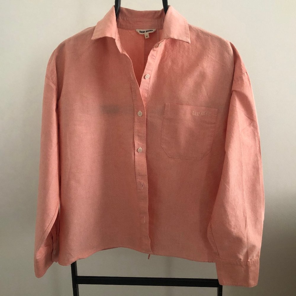 Djerf Avenue Breezy shirt sz M salmon coloured shirt